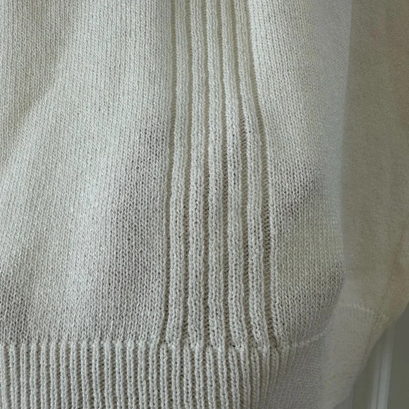 Sam Remo Classy Vintage Sweater Size Large cream ivory color - Picture 3 of 5
